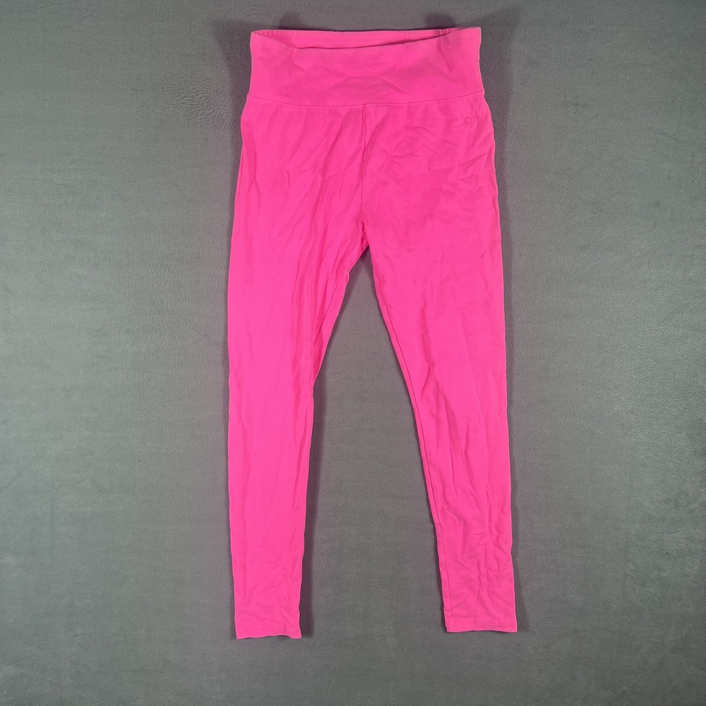 Justice Girls' 18/20 Neon Hot Pink Activewear Leggings High Waist Stretch Pants